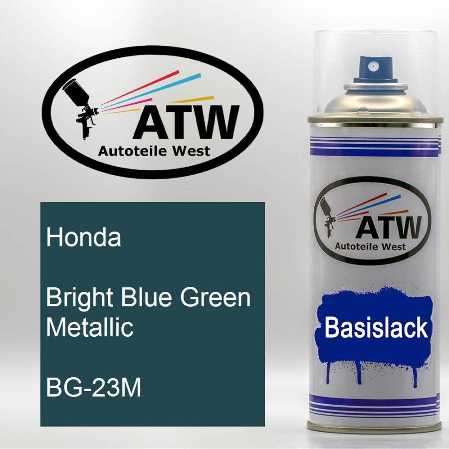 Honda, Bright Blue Green Metallic, BG-23M: 400ml Sprühdose, von ATW Autoteile West.